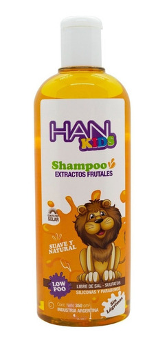Han Kids Shampoo Infantil Niños Low Poo Sin Sulfatos 350ml