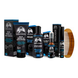 Kit Balm Óleo Shampoo Preenchedor Pente Curvo Barba Robusta