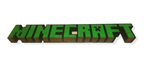 Letrero Minecraft Realizado A Dos Capas, Pintado Mdf