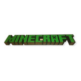 Letrero Minecraft Realizado A Dos Capas, Pintado Mdf