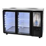 Refrigerador Comercial Horizontal Fogel Frosterbar-56 1585 l 3 Puertas Negra 199 Cm De Ancho 110v - 120v