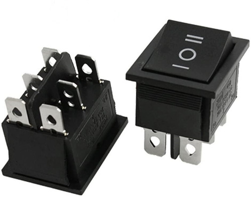 5 X Interruptor Rocker 21mm X 15mm 6pin 6a 250v 3 Posiciones