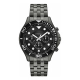 Reloj Hombre Bulova 45a144 Cuarzo Pulso Negro En Acero