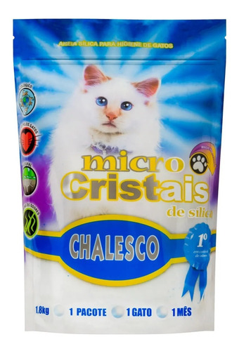 Areia Sanitária Micro Cristais Sílica Fina 1,8kg Chalesco