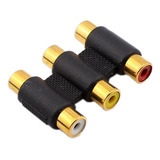 4 Adaptador De Acoplador De Ensamblador De Video 3 Rca / F