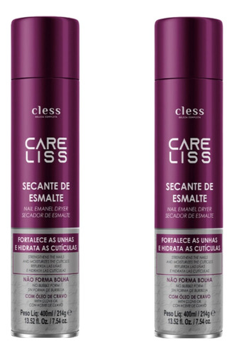 Kit 02un Secante De Esmalte Care Liss 400ml Cless