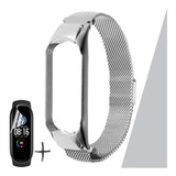 Correa Acero Inoxidable Imantada Xiaomi Mi Band 5-6 + Lámina