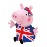 Peppa Pig Pelúcia P 20 Cm  Union Jack Peppa  Dtc