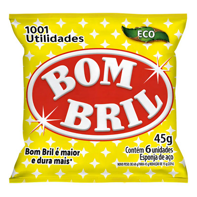 Esponja de Aço Bombril 6 unidades 45g | MercadoLivre