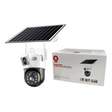 Camara Doble Lente Exterior Solar Simcard 4g Resiste Agua