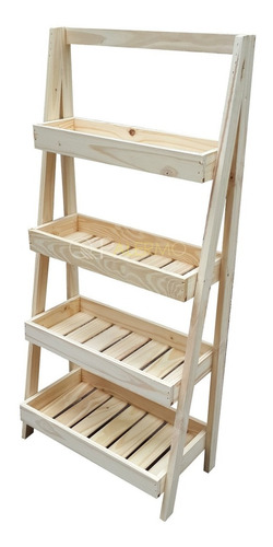 Organizador Estanteria De Macetas Madera Pino Ancho 64cm