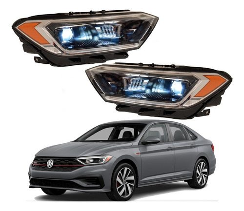 Par De Faros Jetta Gli  2019 2020 2021 2022  Full Leds