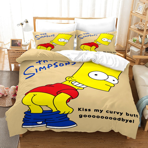 Juego De Cama Simpsons, Funda De Edredón For Niños, Doble