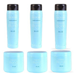 Kit Matizador Azul 3 Shampoo Y 3 Máscara De Bekim 