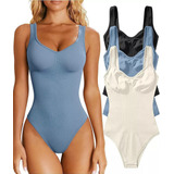 Lucke Body Feminino Sexy Com Nervuras Oqq De 3 Peças