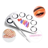 Paleta Mezcladora + Espátula Para Manicura Y Maquillaje