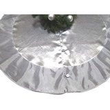 Pie De Árbol Navideño 125 Cm Gris Plata