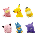 Figura De Juguete Pokémon Pikachu Gengar Psyduck Sleep Versi