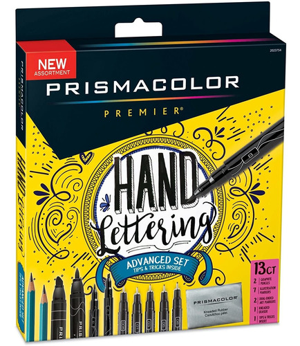 Marcadores Negros Prismacolor Hand Lettering X13 Unidades