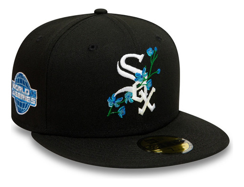 Chicago White Sox Side Patch Bloom Negro 59fifty 