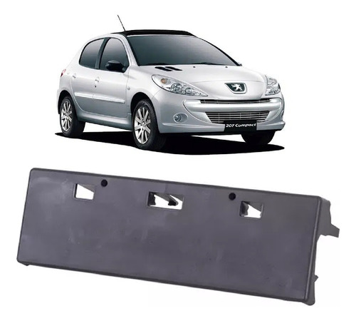 Moldura Porta Patente Delantera Original Peugeot 207