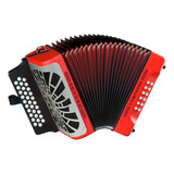 Acordeon Hohner Compadre Fa Rojo Con Funda