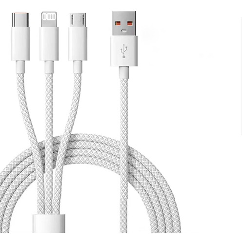 3en1 Cable De Carga Usb Rápida Nailon Para iPhone/tipo-c/usb