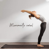 Adesivo Frase Movimento Cura Pilates Fisioterapeuta Oferta