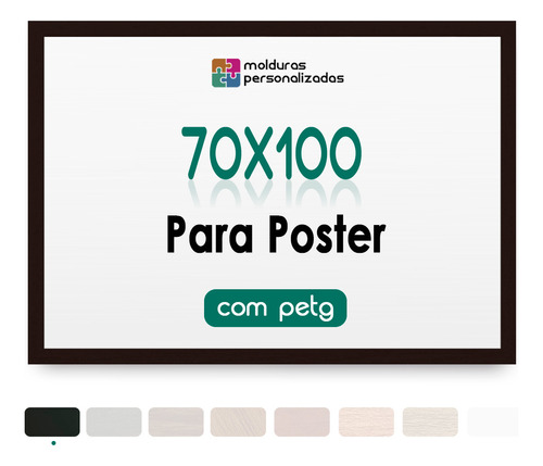 Moldura 70 X 100 Cm Com Petg Para Quadro Pôster Arte Painel