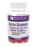 Biotin Gummies Rejuvicare 60 Gomitas 10,000mcg Cabello Piel