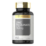 Carlyle Zinc Picolinate Picolinato 50mg 150 Caps Import Eeuu