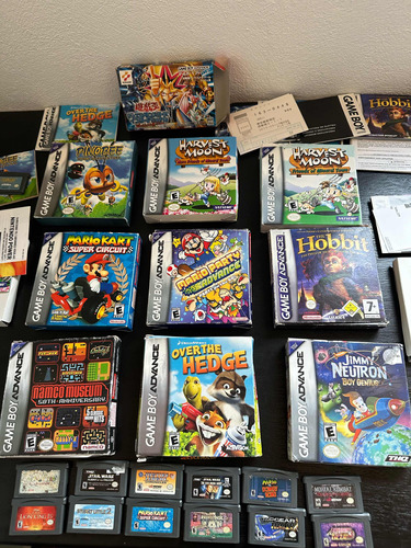 Lote Game Boy Advance 19 Juegos Total Cajas Manuales Gba