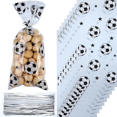 100 Bolsas De Papel Vidrio Caramelos Dulces Fiesta Fútbol | MercadoLibre