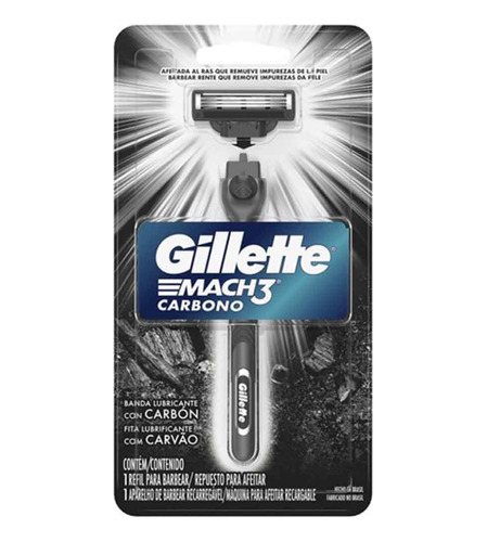 Barbeador Gillette Mach3 Carbono 1 Unidade