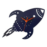 Reloj De Pared Decorativo Forma Nave Espacial 