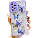 Funda Para Samsung Galaxy A52 4g/5g - Violeta Con Mariposas