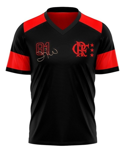 Camiseta Flamengo Oficial - Preta Edição 1981 Ídolo Zico