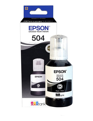 Botella De Tinta Negra Epson 504 Original L4150 4160 4260 