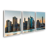 Conjunto De Quadro Decorativo Foto Manhattan New York City