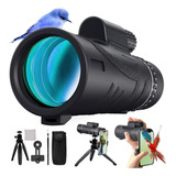 Telescopio Monocular Hd De 80 X 100 Adaptador Para Teléfono