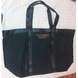 Bolso Victoria Secret  Negro De Lona . Oferta Imperdible 