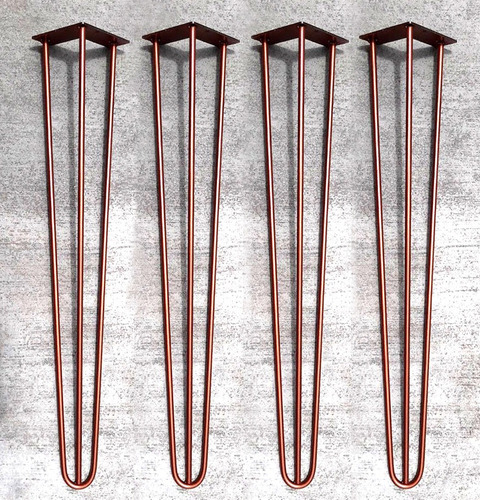 »»» X4 Patas Cobre ««« Hierro Hairpinlegs »vintage Premium«