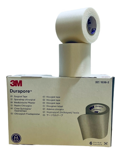 Tela Adhesiva Durapore 5.0 Cm 2 In Caja Con 6 Rollos
