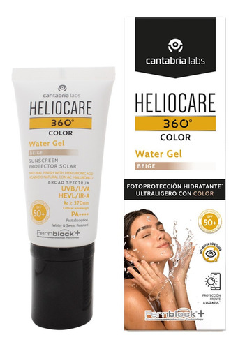 Bloqueador Solar Heliocare 360 Watergel Color Fps50+  Facial