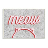 Stupell Home Décor Meow Neon Kitty - Placa Decorativa Para P