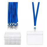 Pack De 50 Lanyard Colgante + 50 Portacredenciales