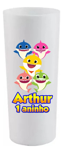 Copo Long Drink Personalizado - Baby Shark - 20 Unidades