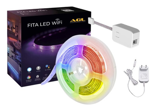 Fita De Led Wifi Smart Inteligente Rgb Colorida Alexa 3m Agl