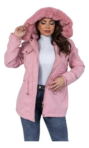 Blusa De Frio Feminina Jaqueta Parka Forrada Quentinha Capuz