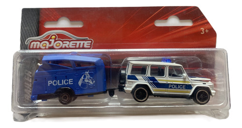 Vehículo A Escala Majorette: Camioneta Policial Y Caballo